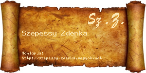 Szepessy Zdenka névjegykártya